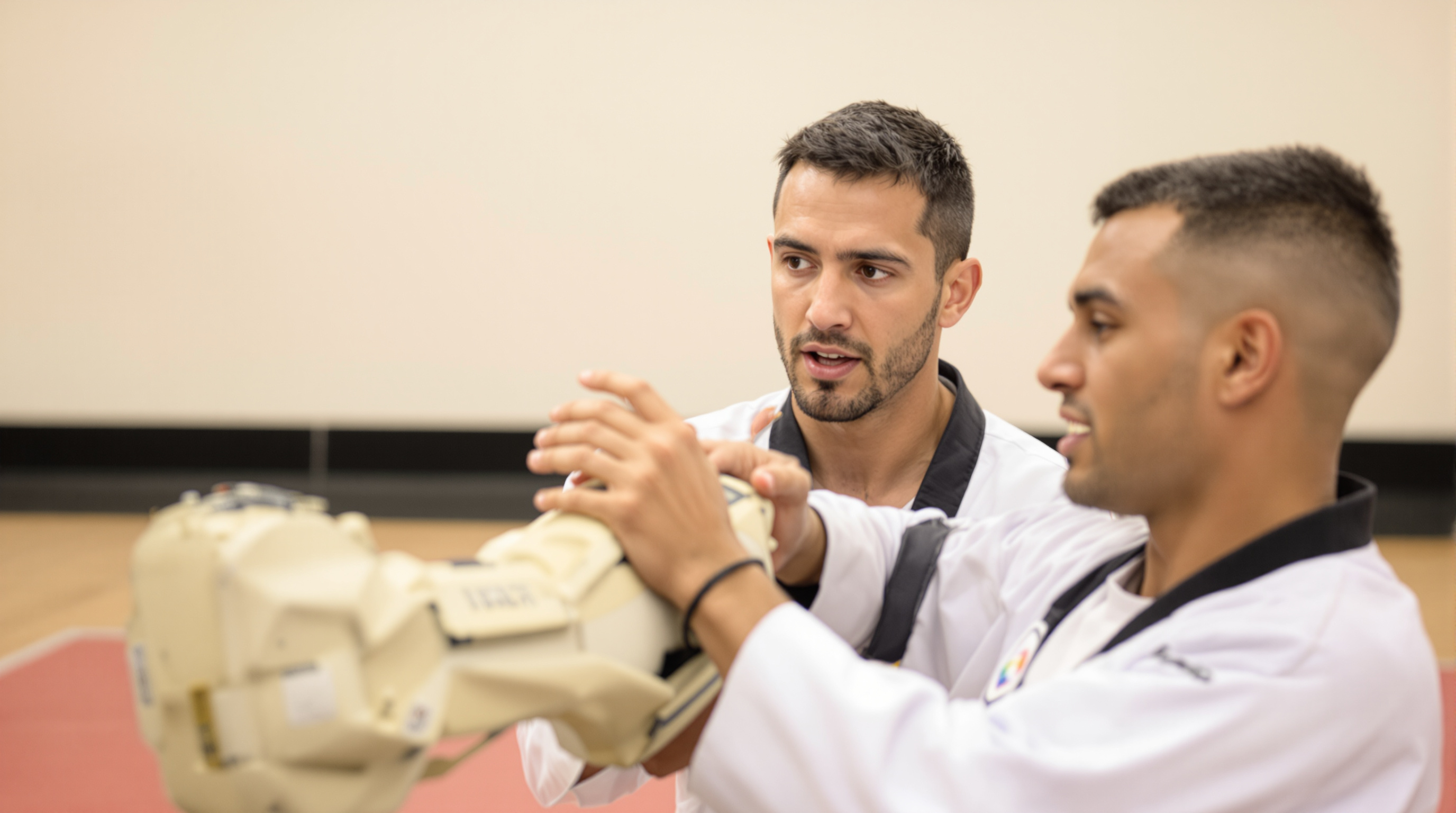 Instructor demonstrating self defense technique